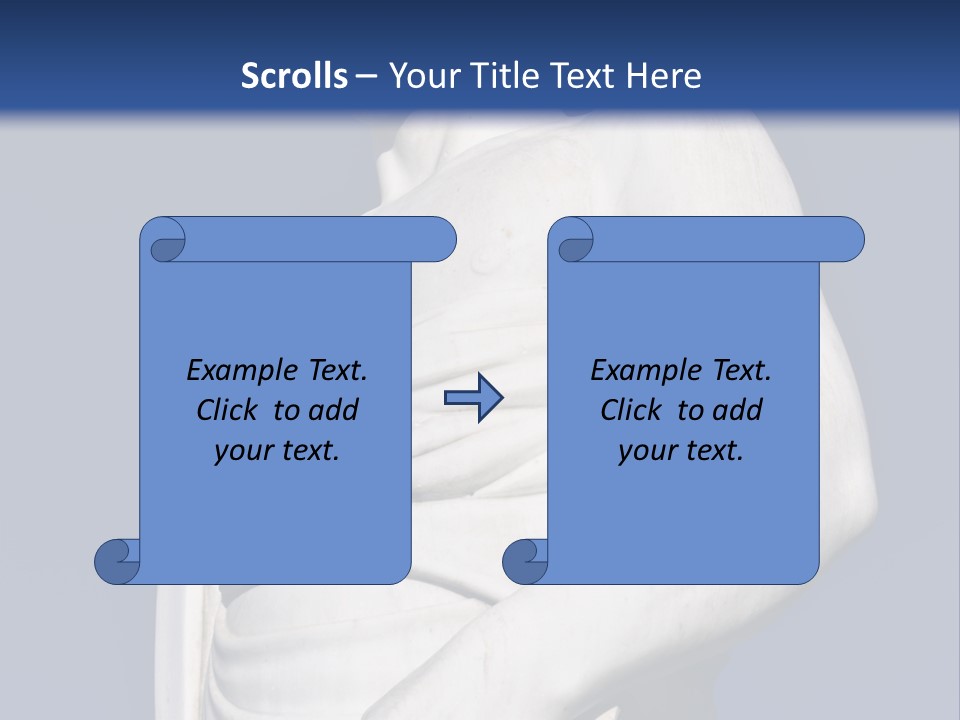 A Statue Of A Man Holding A Book Powerpoint Template PowerPoint Template