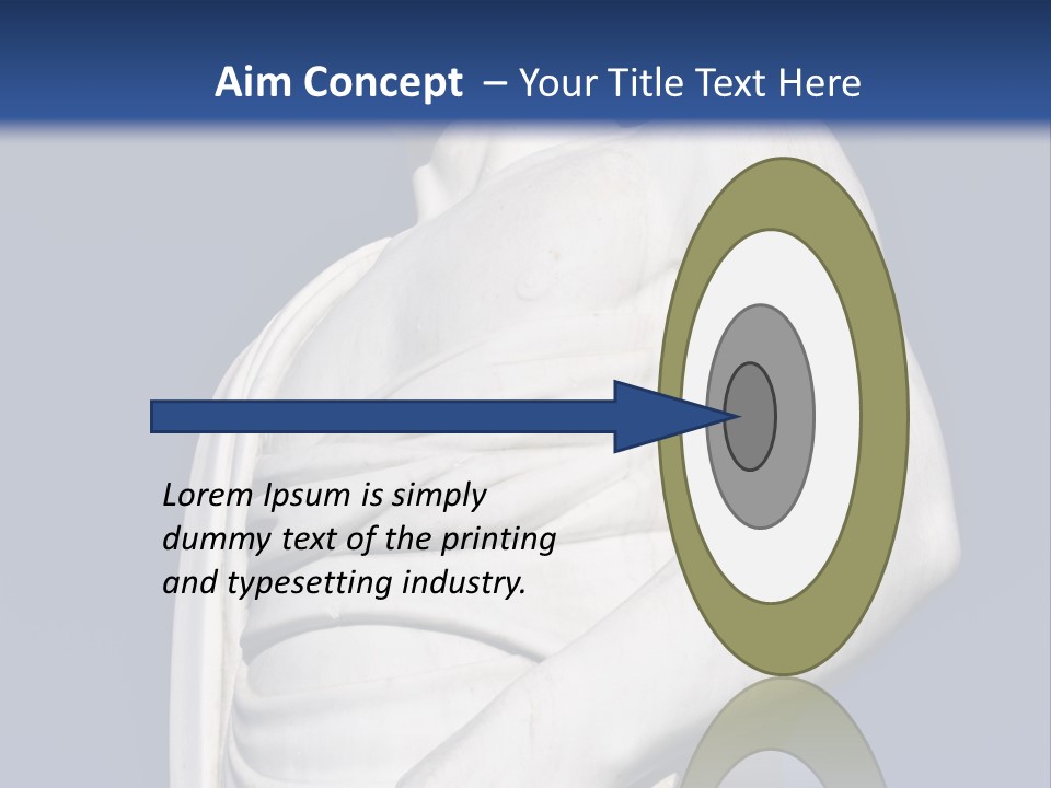 A Statue Of A Man Holding A Book Powerpoint Template PowerPoint Template