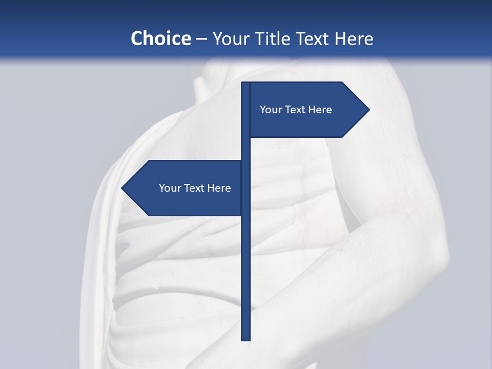 A Statue Of A Man Holding A Book Powerpoint Template PowerPoint Template