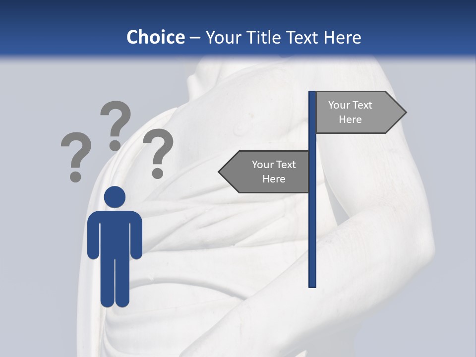 A Statue Of A Man Holding A Book Powerpoint Template PowerPoint Template