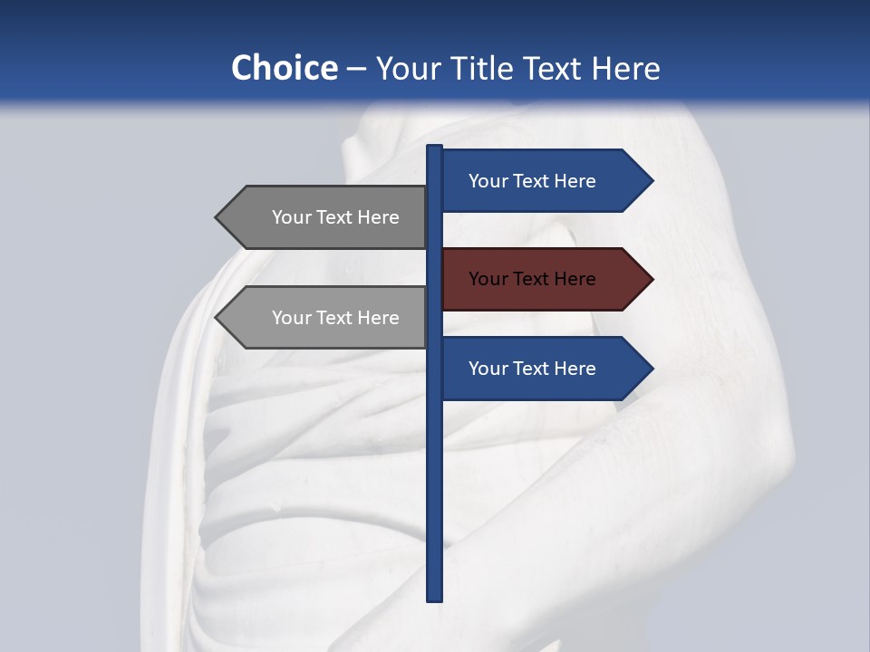A Statue Of A Man Holding A Book Powerpoint Template PowerPoint Template