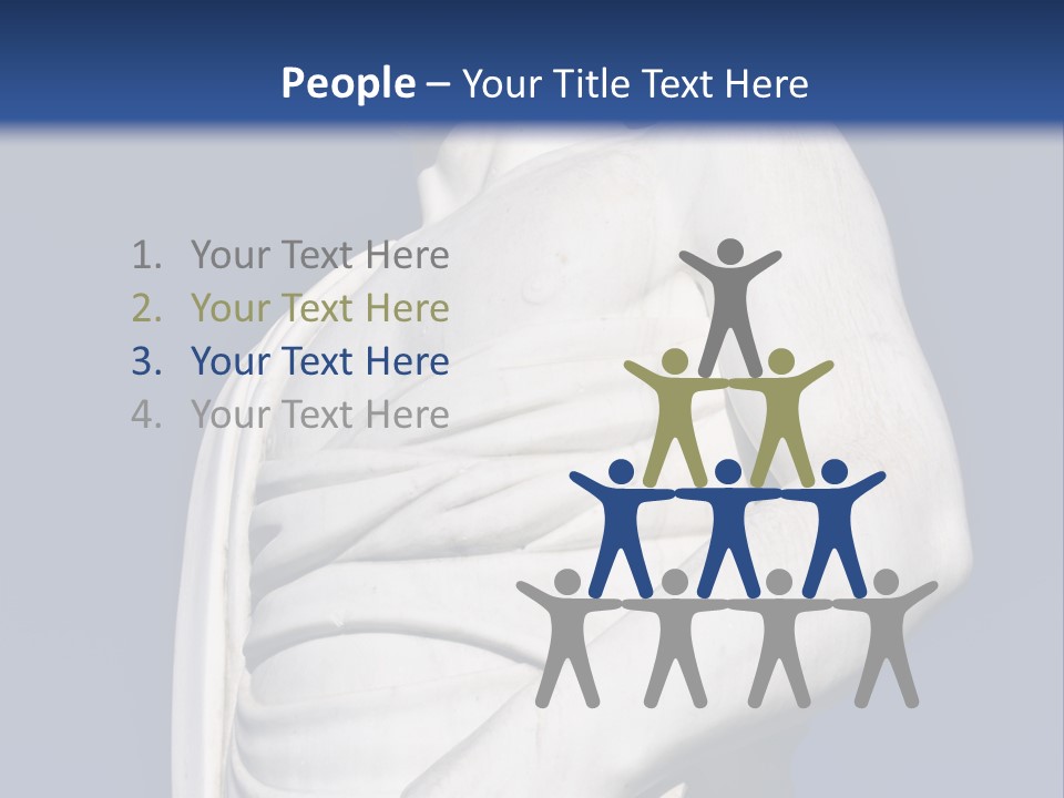 A Statue Of A Man Holding A Book Powerpoint Template PowerPoint Template