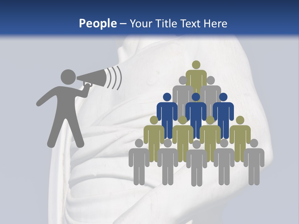 A Statue Of A Man Holding A Book Powerpoint Template PowerPoint Template