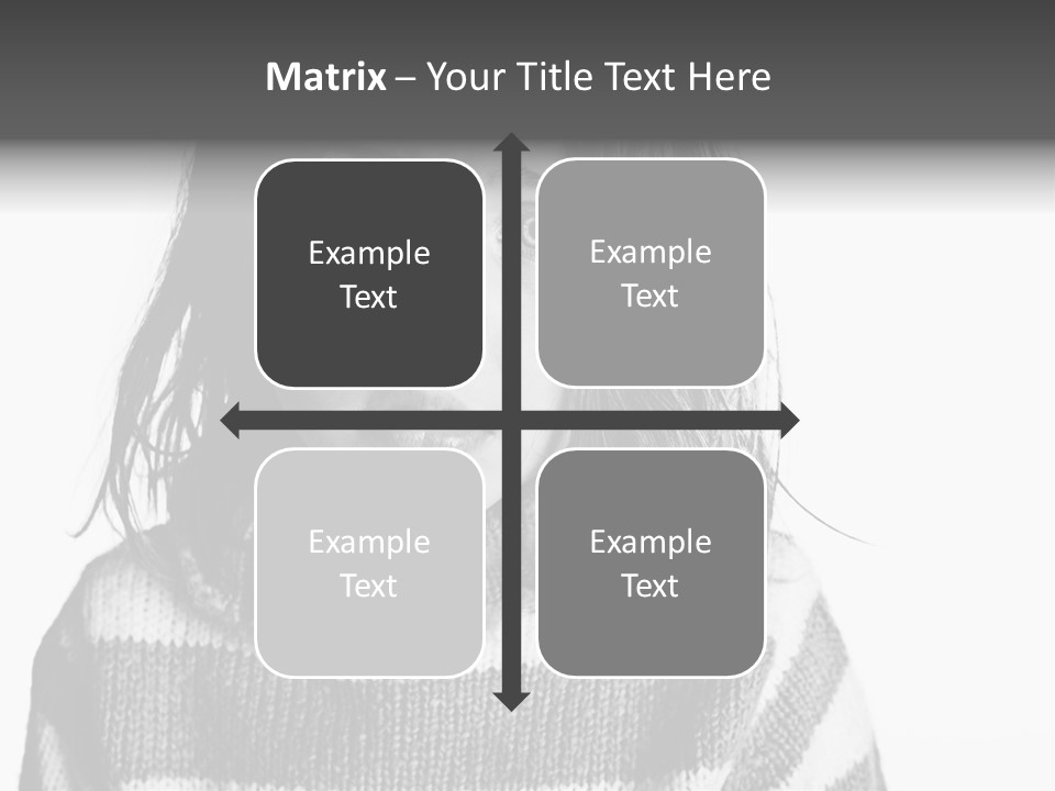 A Little Girl With A Sweater On Is Looking At The Camera PowerPoint Template