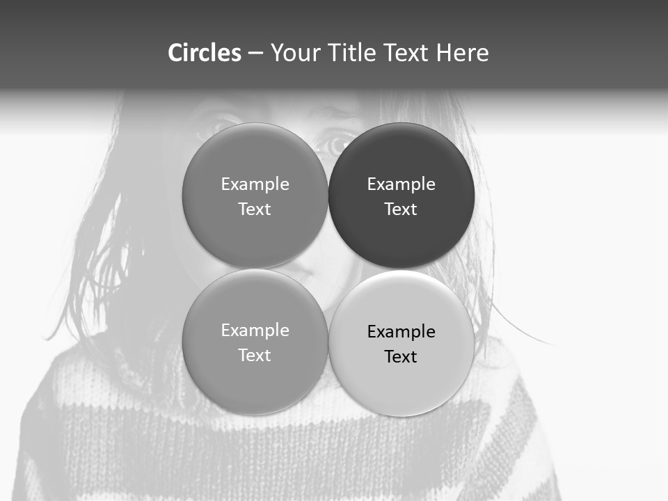 A Little Girl With A Sweater On Is Looking At The Camera PowerPoint Template