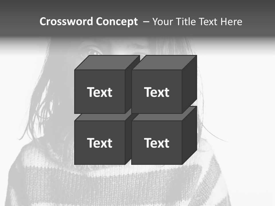 A Little Girl With A Sweater On Is Looking At The Camera PowerPoint Template