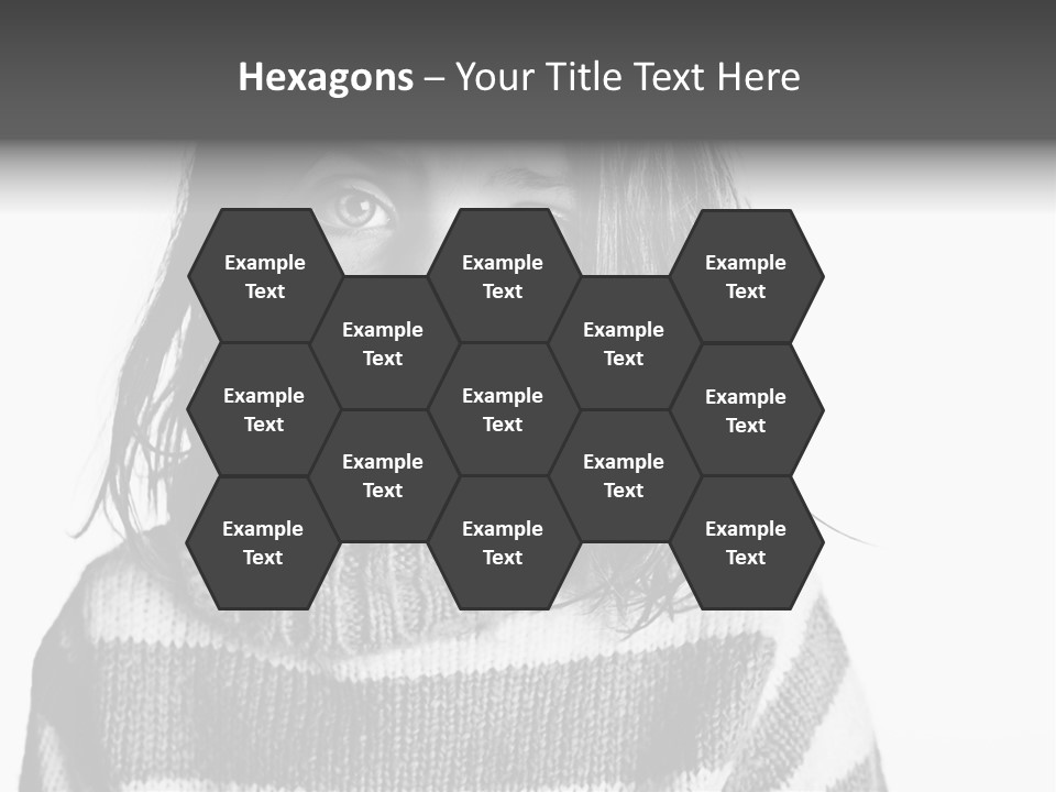 A Little Girl With A Sweater On Is Looking At The Camera PowerPoint Template