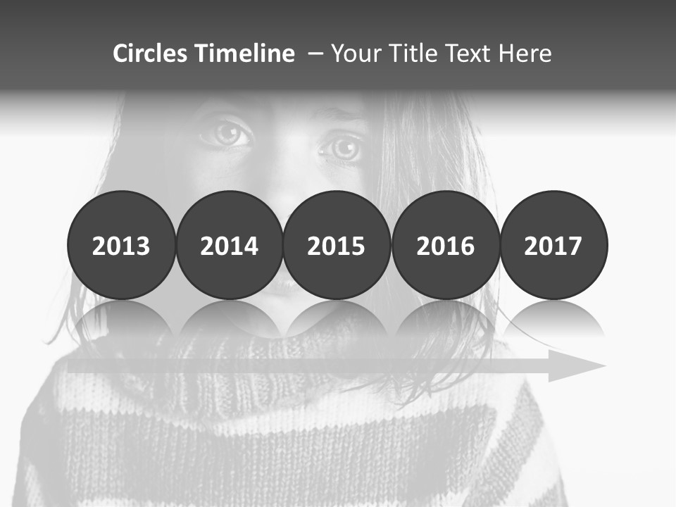 A Little Girl With A Sweater On Is Looking At The Camera PowerPoint Template