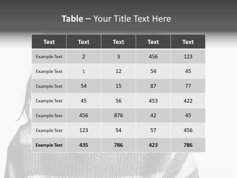 A Little Girl With A Sweater On Is Looking At The Camera PowerPoint Template