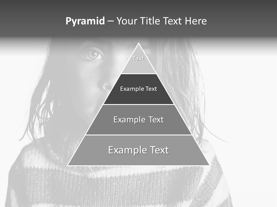A Little Girl With A Sweater On Is Looking At The Camera PowerPoint Template