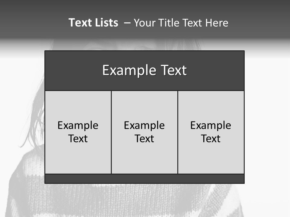 A Little Girl With A Sweater On Is Looking At The Camera PowerPoint Template