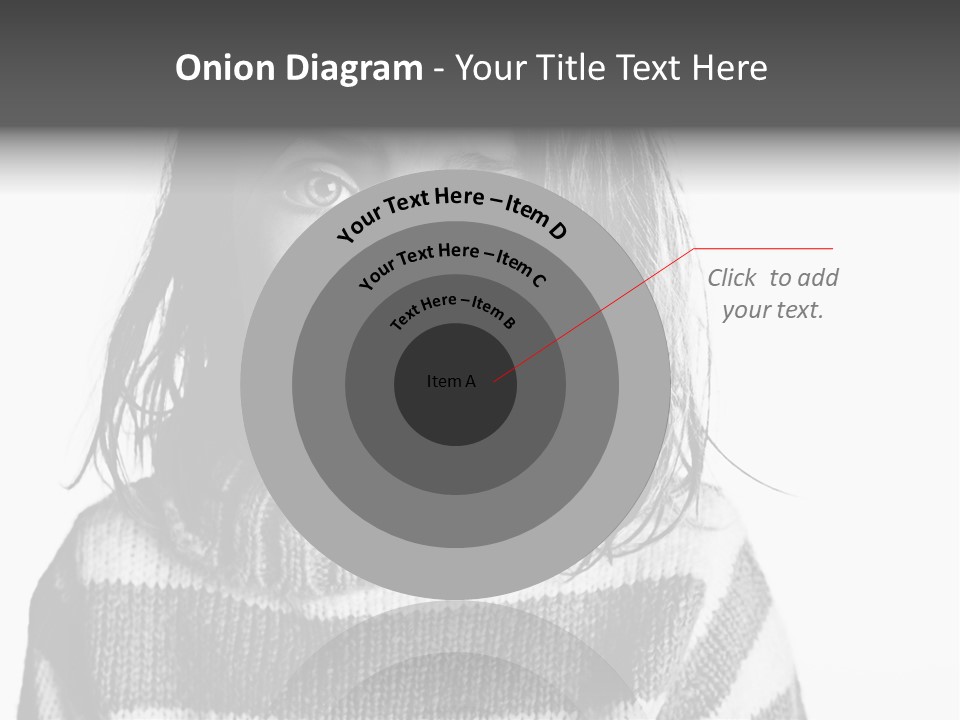 A Little Girl With A Sweater On Is Looking At The Camera PowerPoint Template