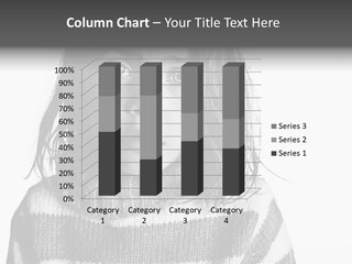 A Little Girl With A Sweater On Is Looking At The Camera PowerPoint Template