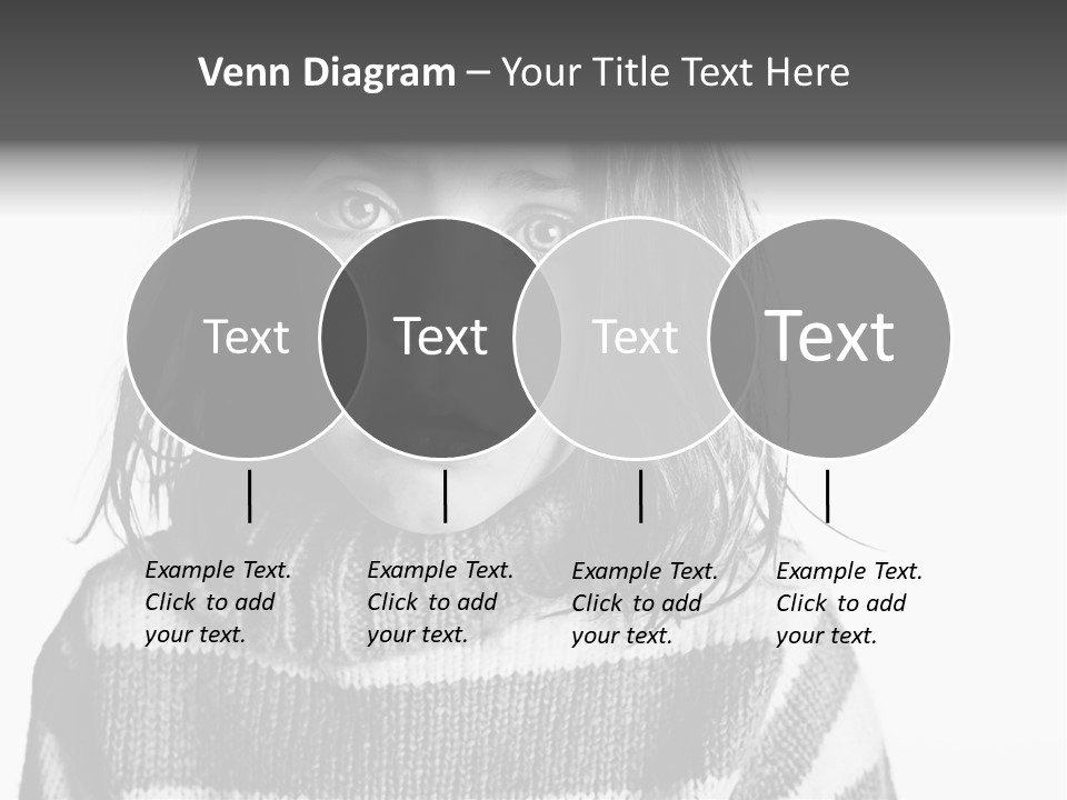 A Little Girl With A Sweater On Is Looking At The Camera PowerPoint Template