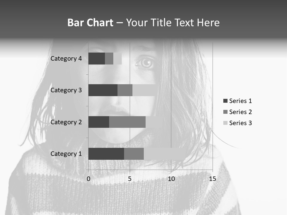 A Little Girl With A Sweater On Is Looking At The Camera PowerPoint Template
