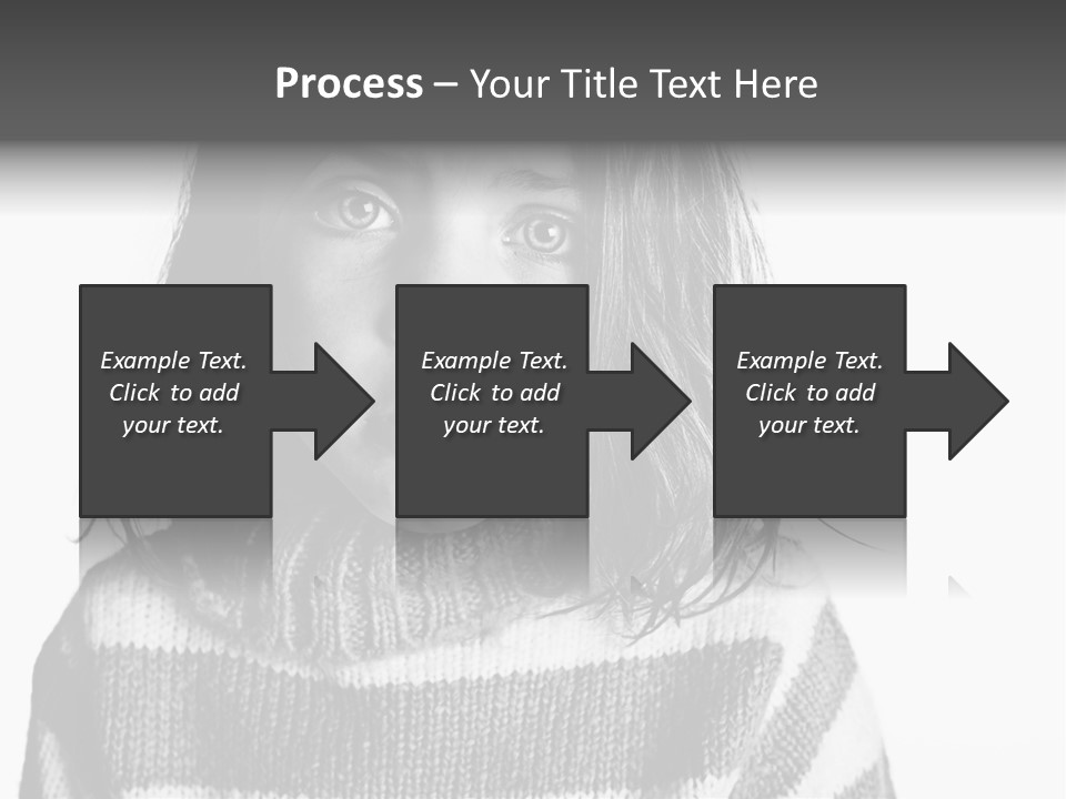 A Little Girl With A Sweater On Is Looking At The Camera PowerPoint Template