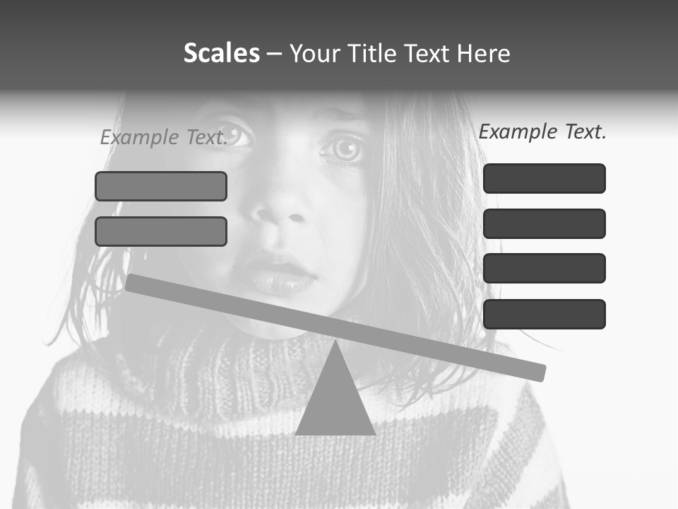 A Little Girl With A Sweater On Is Looking At The Camera PowerPoint Template