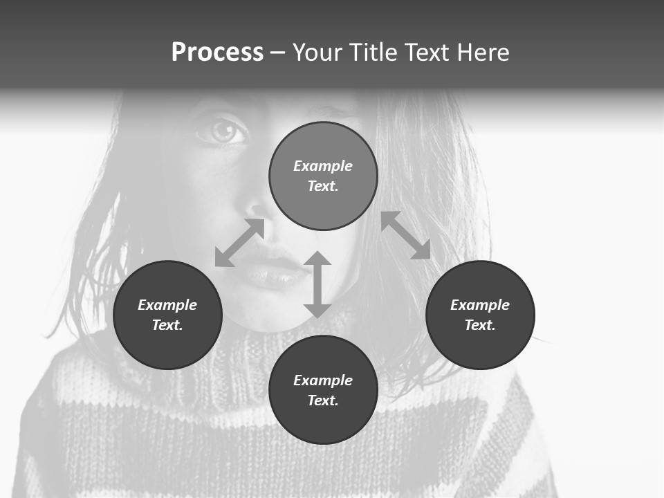 A Little Girl With A Sweater On Is Looking At The Camera PowerPoint Template