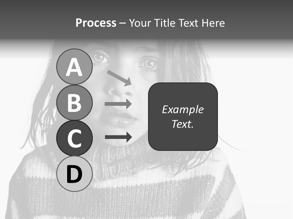A Little Girl With A Sweater On Is Looking At The Camera PowerPoint Template