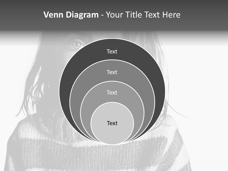 A Little Girl With A Sweater On Is Looking At The Camera PowerPoint Template