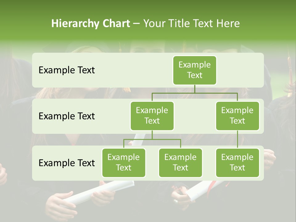 A Group Of Women In Graduation Gowns Holding Diplomas PowerPoint Template