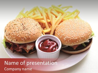 Burger Junk Drink PowerPoint Template