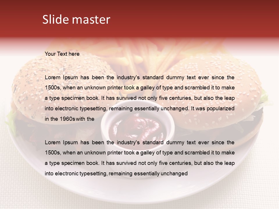 Burger Junk Drink PowerPoint Template