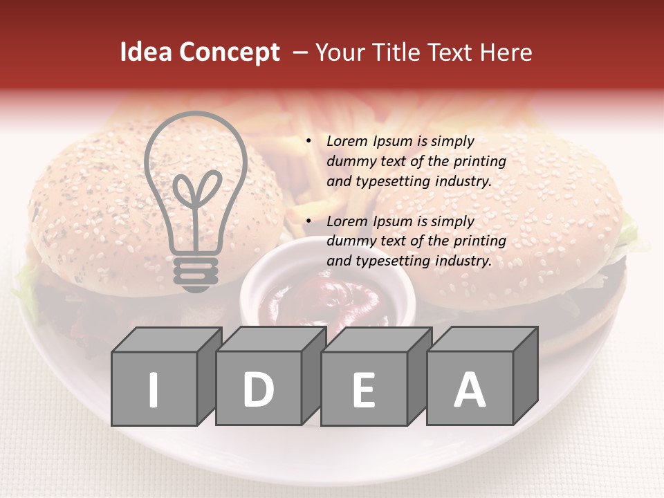 Burger Junk Drink PowerPoint Template