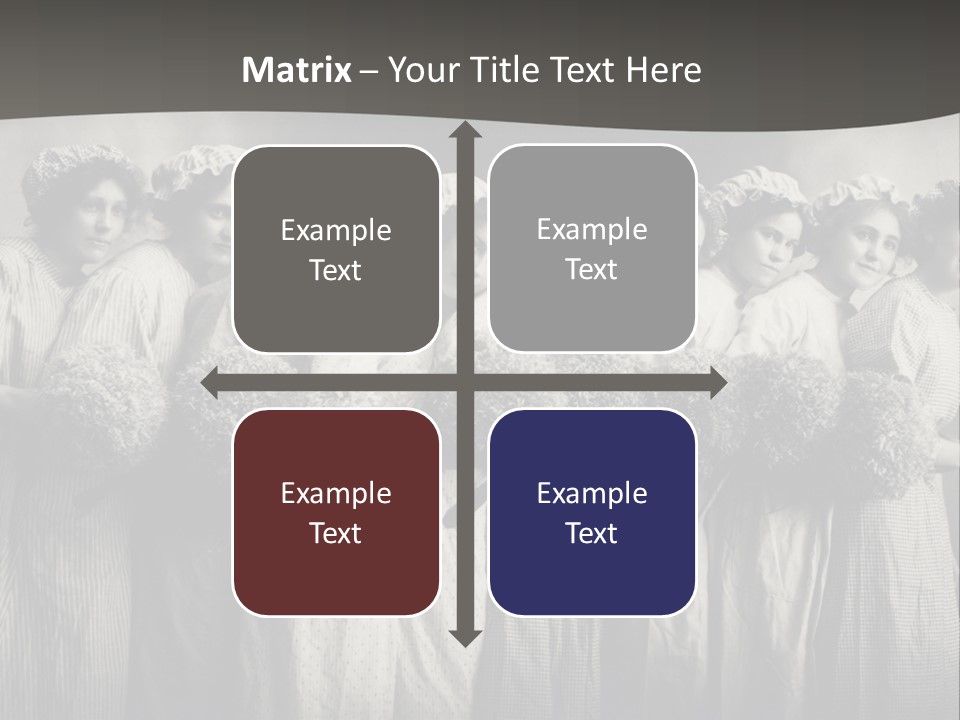 A Group Of Women With Flowers In Their Hair PowerPoint Template