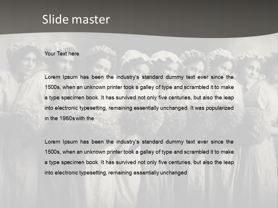 A Group Of Women With Flowers In Their Hair PowerPoint Template