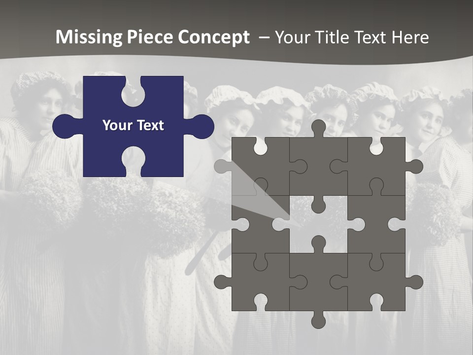 A Group Of Women With Flowers In Their Hair PowerPoint Template