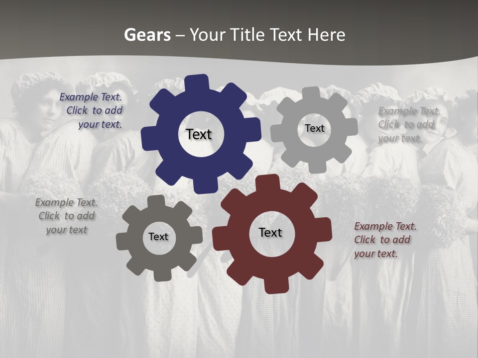 A Group Of Women With Flowers In Their Hair PowerPoint Template