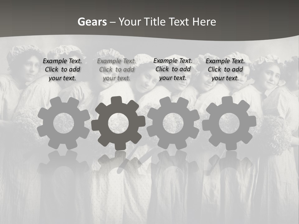 A Group Of Women With Flowers In Their Hair PowerPoint Template