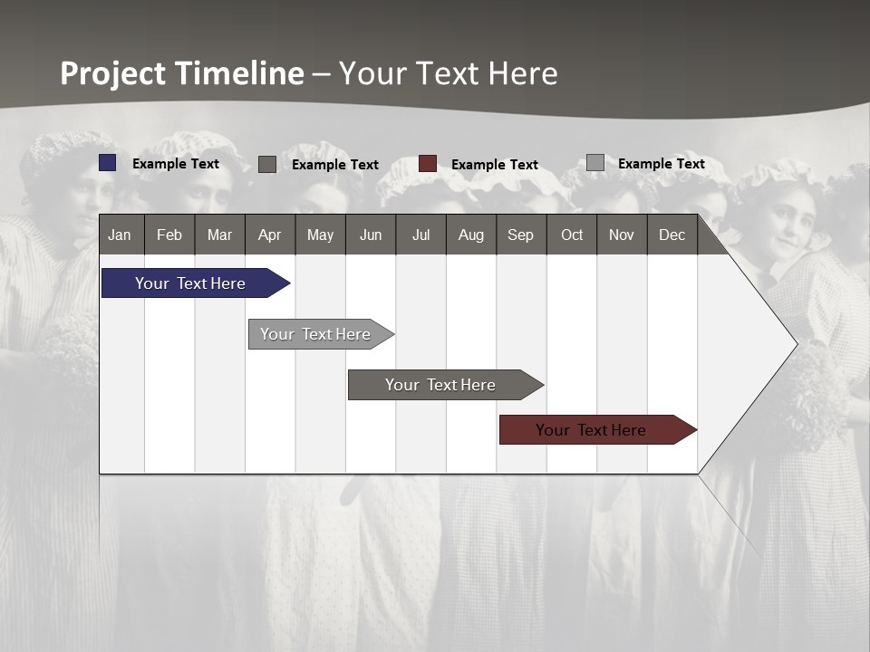 A Group Of Women With Flowers In Their Hair PowerPoint Template