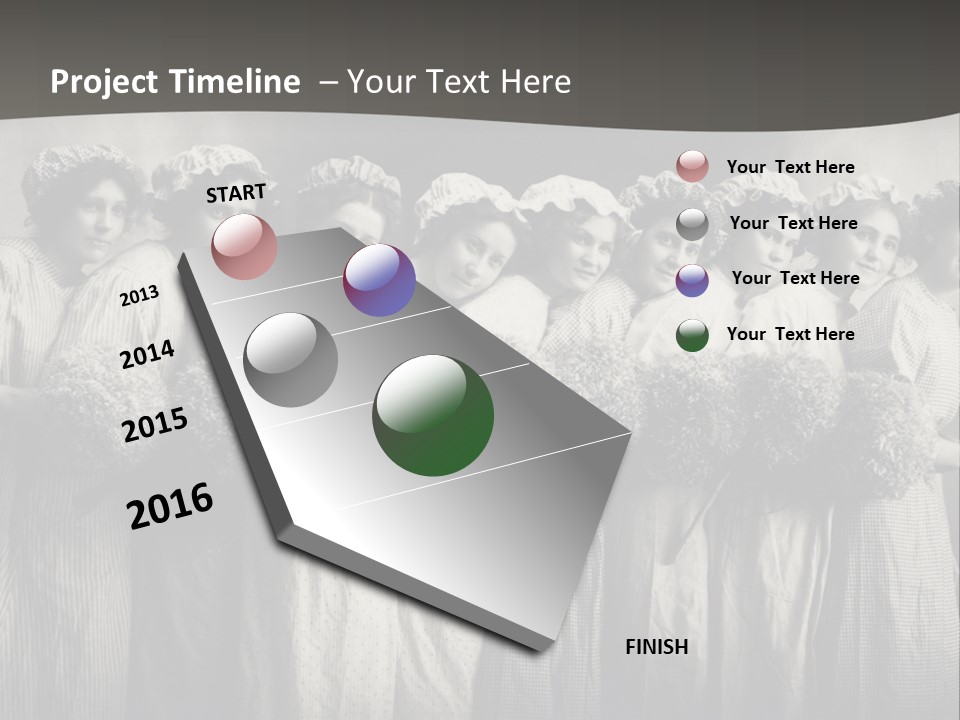 A Group Of Women With Flowers In Their Hair PowerPoint Template