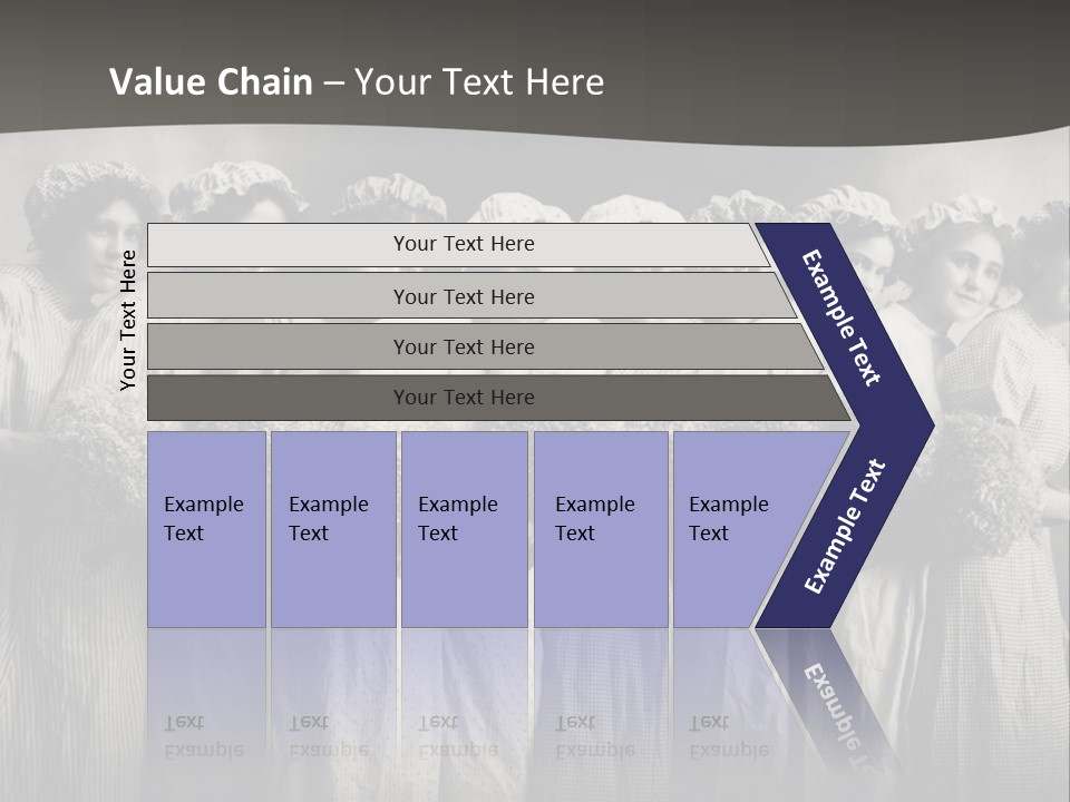 A Group Of Women With Flowers In Their Hair PowerPoint Template