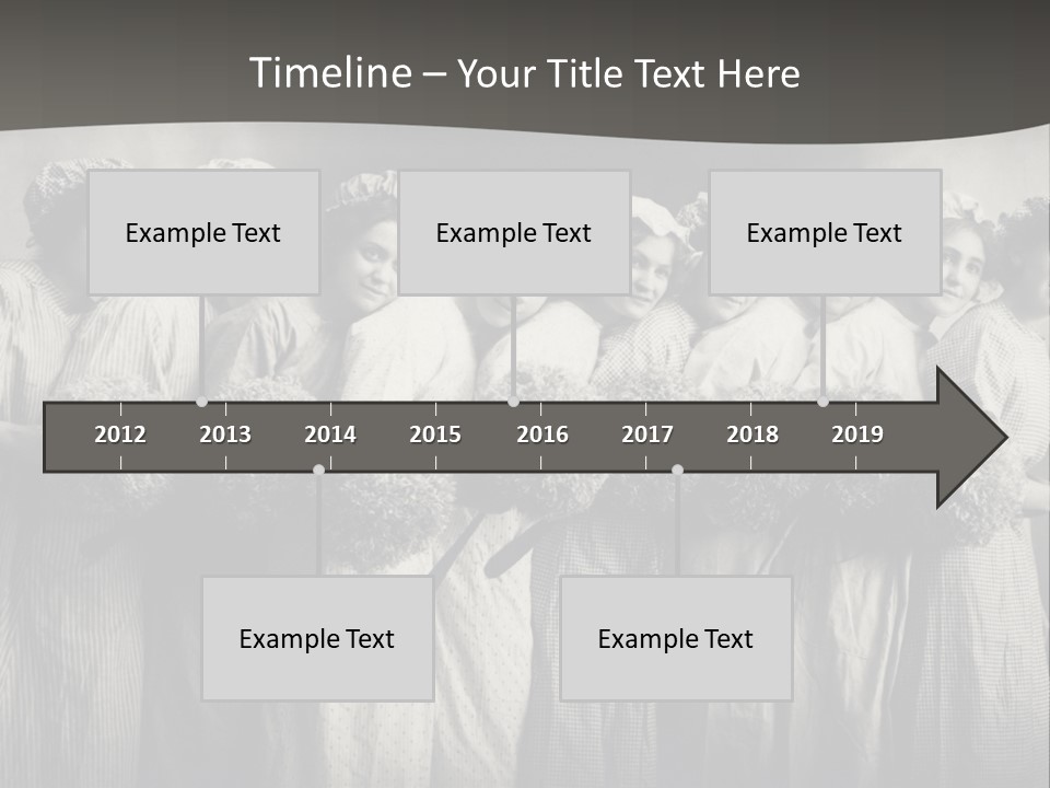 A Group Of Women With Flowers In Their Hair PowerPoint Template