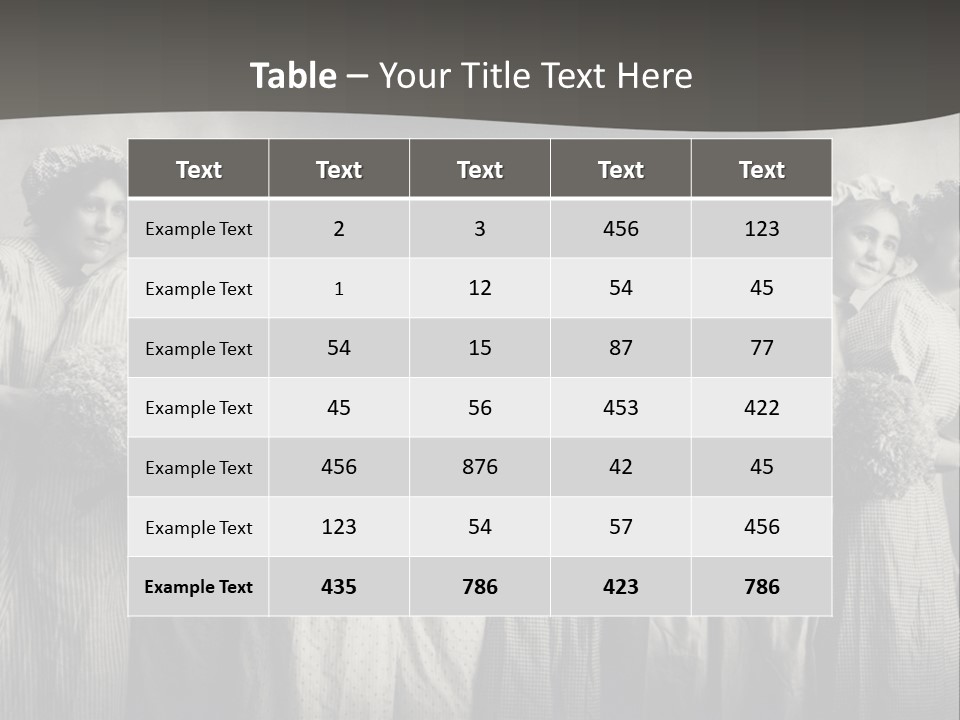 A Group Of Women With Flowers In Their Hair PowerPoint Template