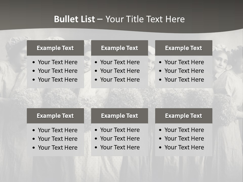 A Group Of Women With Flowers In Their Hair PowerPoint Template