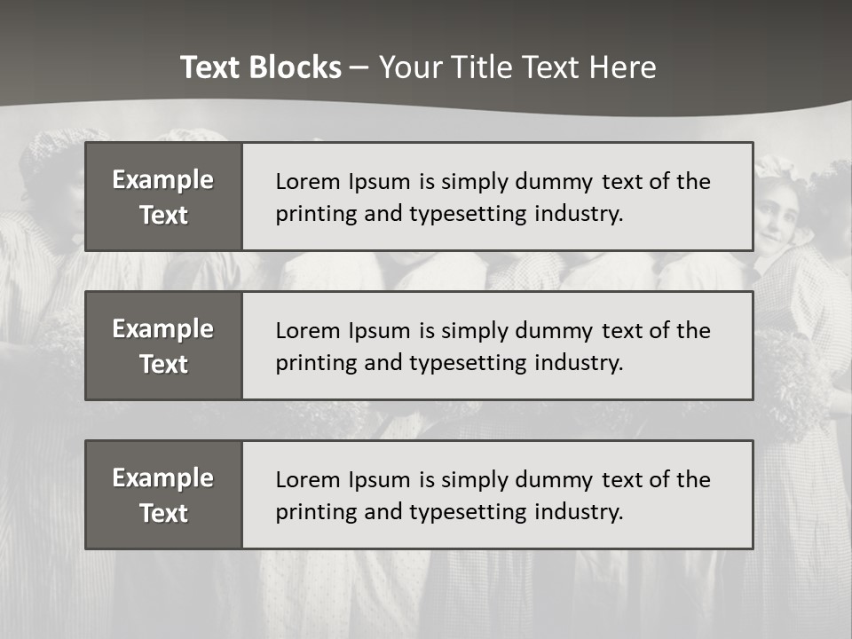 A Group Of Women With Flowers In Their Hair PowerPoint Template