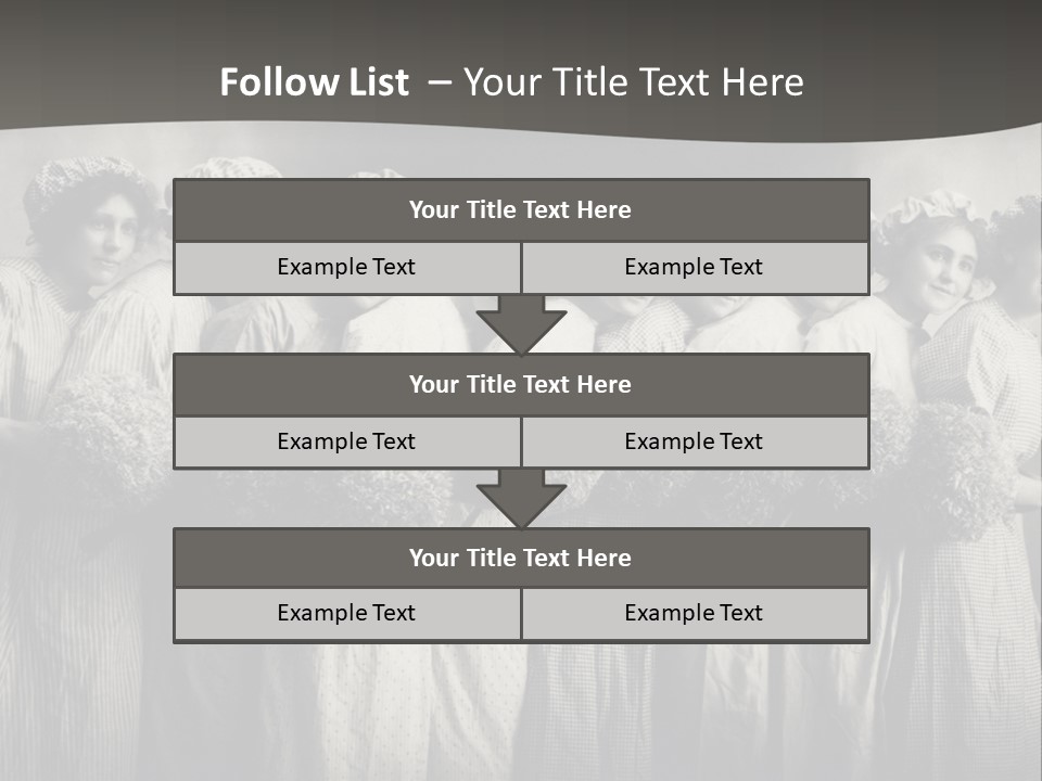A Group Of Women With Flowers In Their Hair PowerPoint Template