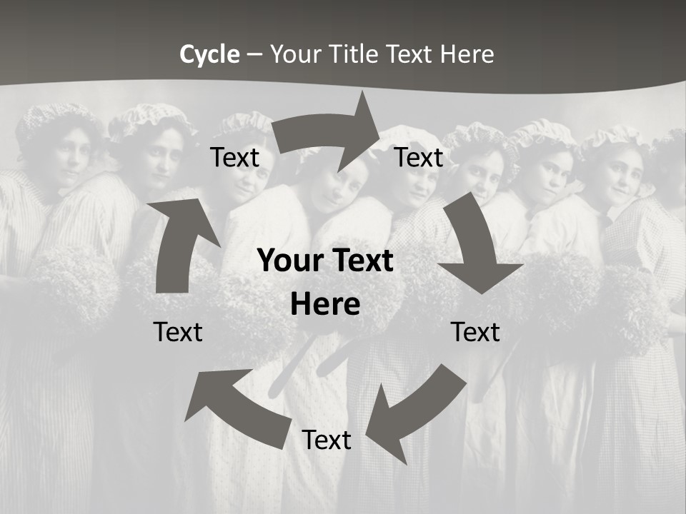 A Group Of Women With Flowers In Their Hair PowerPoint Template