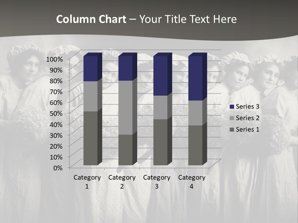 A Group Of Women With Flowers In Their Hair PowerPoint Template