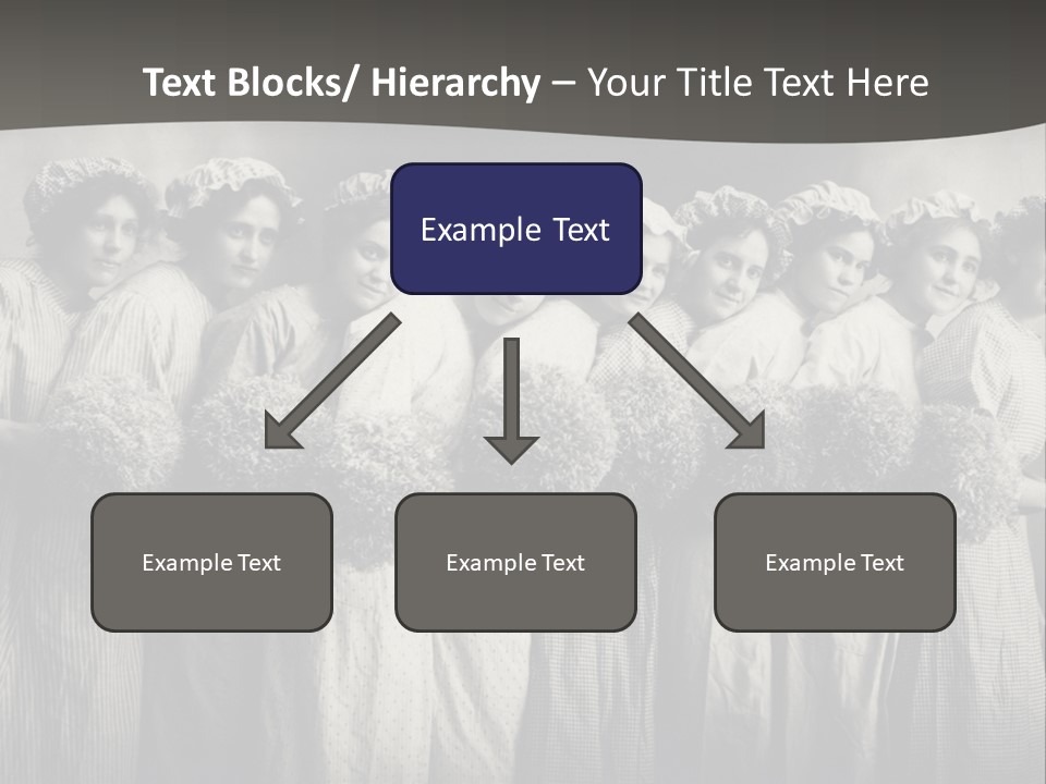 A Group Of Women With Flowers In Their Hair PowerPoint Template