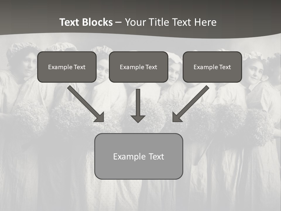 A Group Of Women With Flowers In Their Hair PowerPoint Template