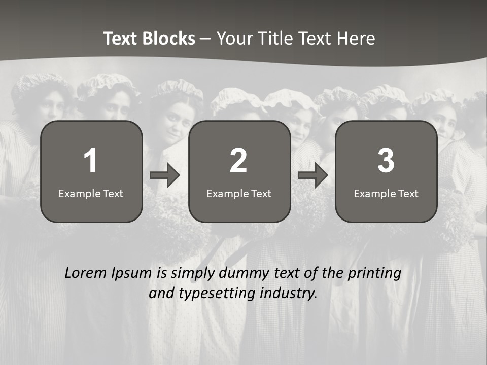 A Group Of Women With Flowers In Their Hair PowerPoint Template