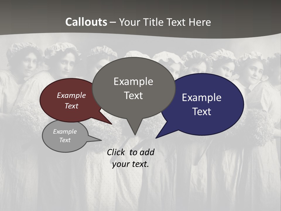 A Group Of Women With Flowers In Their Hair PowerPoint Template