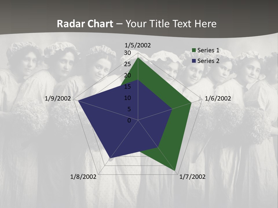 A Group Of Women With Flowers In Their Hair PowerPoint Template