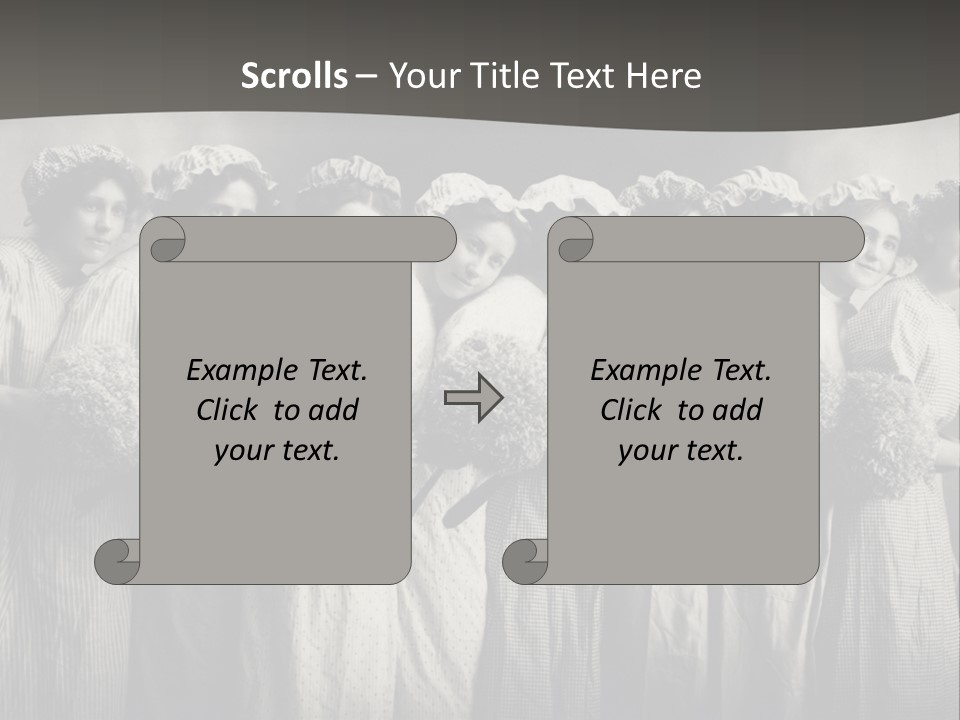 A Group Of Women With Flowers In Their Hair PowerPoint Template