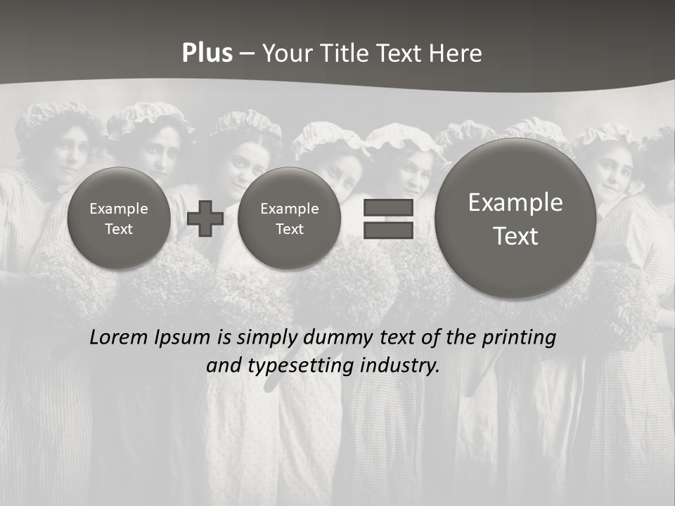 A Group Of Women With Flowers In Their Hair PowerPoint Template